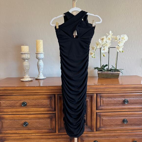 Nookie Aria Midi Dress Ruched Halter Size M – NWT Sold Out $219 Retail - Picture 2 of 7